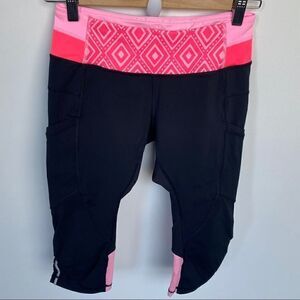 Ivivva Pink And Black Girls Crop
